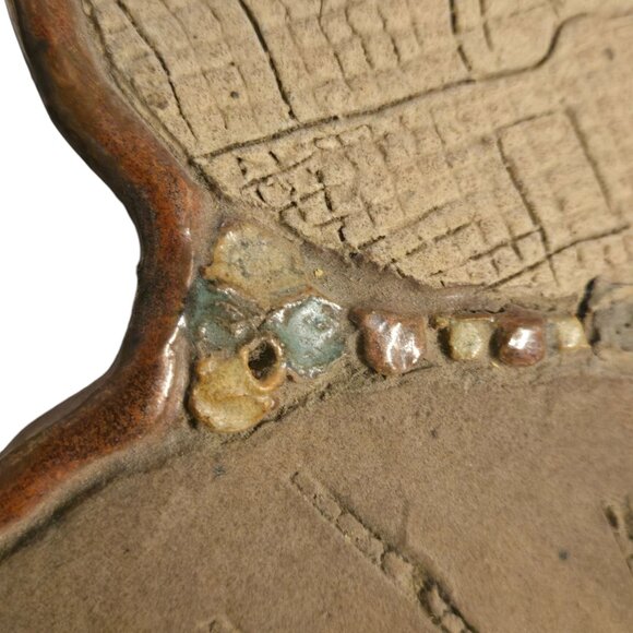 Mushroom Sculpture OOAK Pottery Folk Art Large Boho Fairy Garden Home Decor - Picture 7 of 16